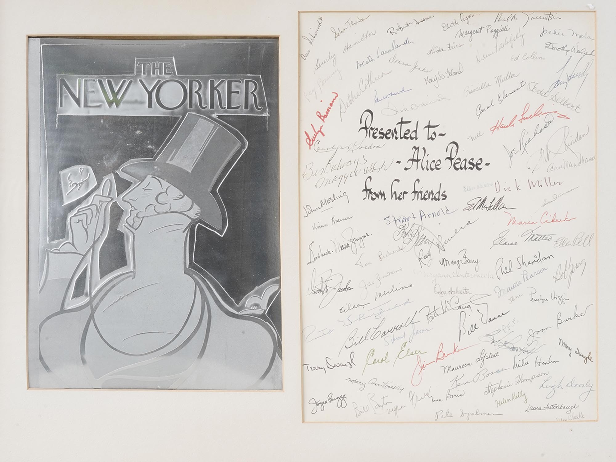 THE FIRST NEW YORKER MAGAZINE COVER W SIGNATURES PIC-1